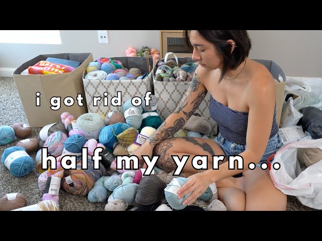 organize my entire yarn collection with me | yarn i'm bringing to BOSTON 🧶