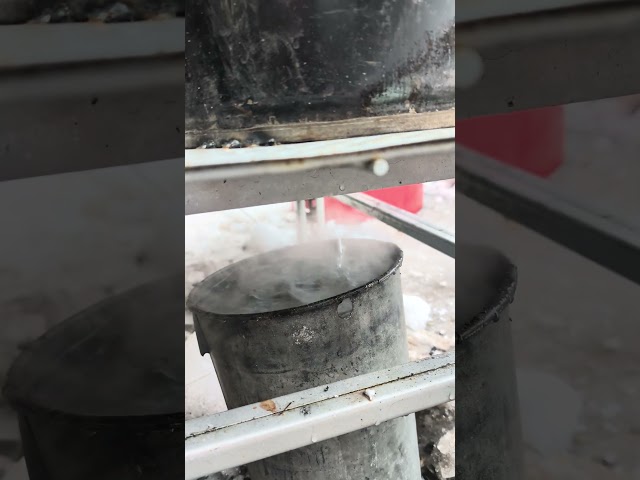 Oil Fired Melting Furnace Reclaiming Cast Aluminum #aluminium #forge