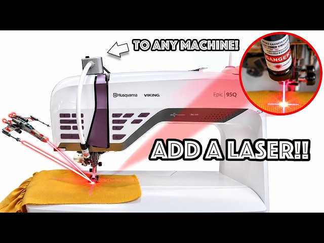 You Can Add A Laser Guide To ANY Sewing Machine Here's How! | Sew Straight All The Time!