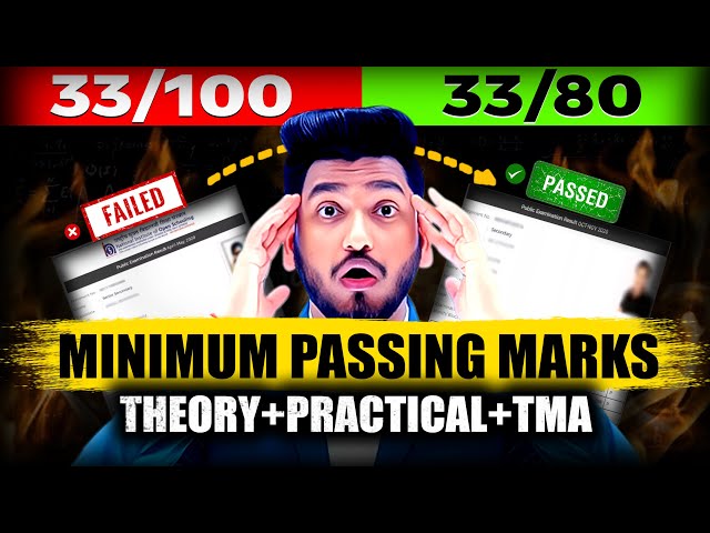 NIOS Updated Minimum Passing Marks for Class 12th & 10th |NIOS Theory, Practical & TMA Passing Marks