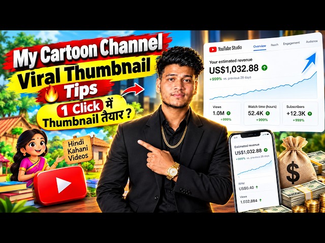 🤩 How I Create Thumbnails for Every Cartoon Video? My Cartoon Channel Thumbnail Tips | Cartoon Ch...