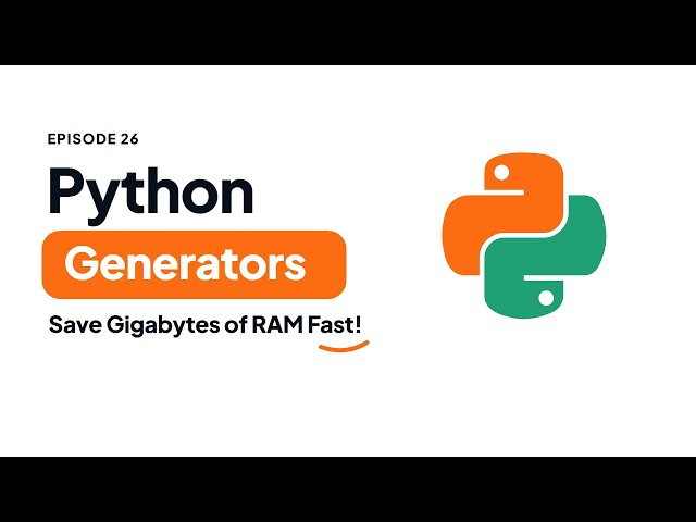 Python Generator Expressions: Save Gigabytes of RAM | Python Tutorial #26
