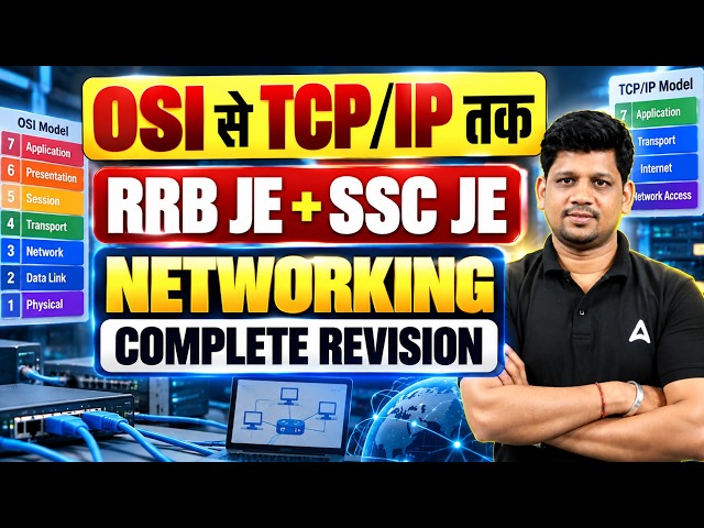 OSI Model to TCP/IP Networking Complete Revision for RRB JE and SSC JE 2026