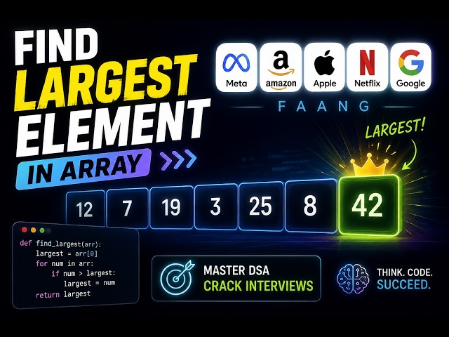 Find the Largest Element in the array approach for python