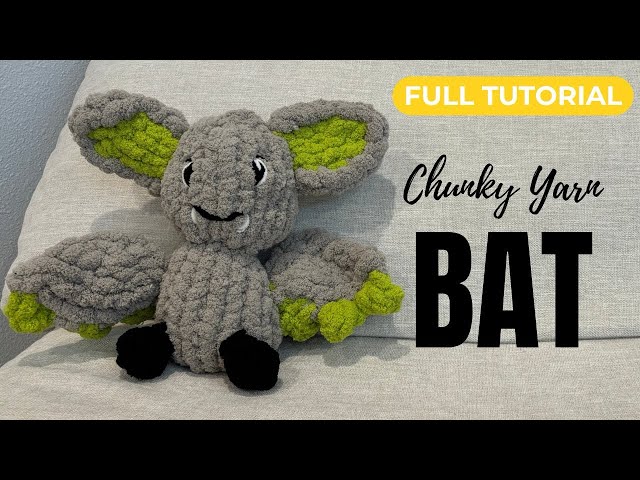 Easy Chunky Yarn Bat 🦇 | Easy to Follow Finger Knitting Tutorial