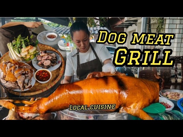 Street Food Vietnam: Famous Dog Meat Grill & Platter
