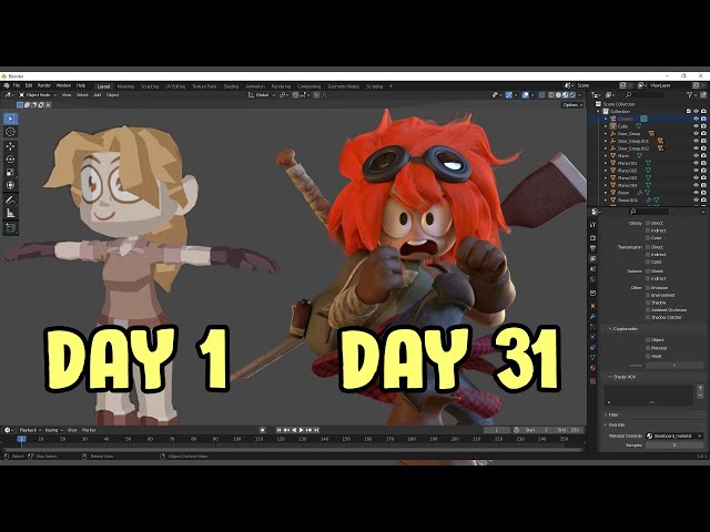 I try to learn 3d modeling in Blender for a month
