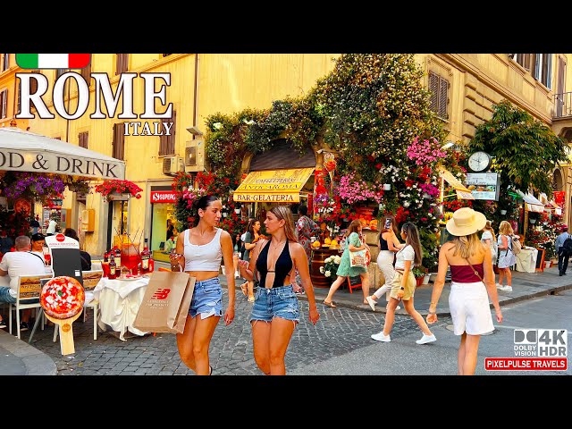 ROME Italy 4K Walking Tour 🇮🇹 | Colosseum, Pantheon, Via del Corso & Roman Cafés