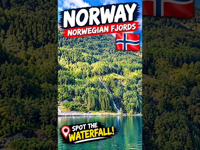 Hidden Waterfall in the Norwegian Fjords 🇳🇴💦