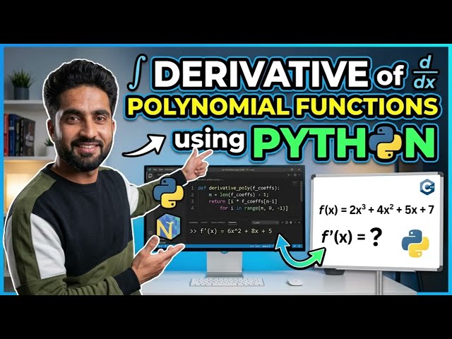Derivative of Polynomial Function Using  Python | Jupyter Notebook #Shorts | PMAI Lab