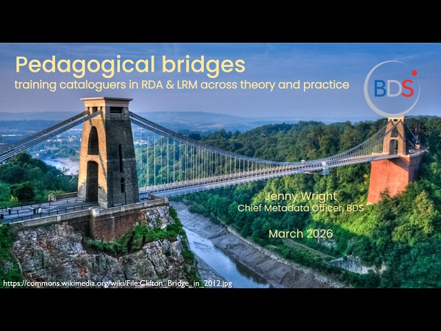 MDG Conference 2026 - Training Cataloguers in RDA & LRM Across Theory and Practice