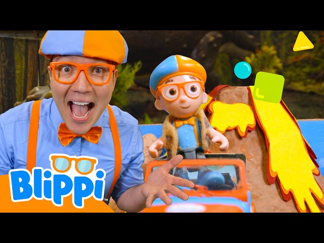 Blippi Saves His Clubhouse From a Volcano! | Toy Play Special | Educational Videos for Kids