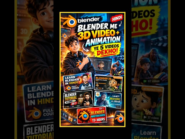🔥 Blender Me 3D Video & Animation Sikhna Hai? Ye 5 Videos Zaroor Dekho! | Blender Hindi