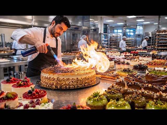 Chocolate Desserts & Cheesecakes Made in a Professional Bakery | Satisfying Process