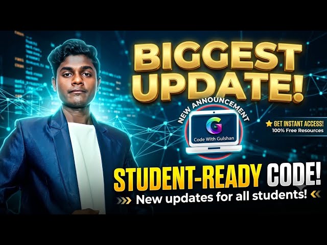 🚨 CODE WITH GULSHAN IS CHANGING! | Biggest Announcement 🔥#cwg #coding #interview #placement 