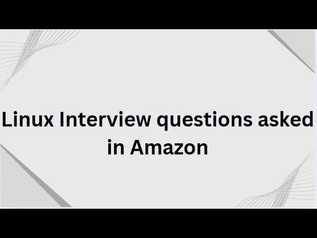 Interview questions asked for amazon cloud engineer
