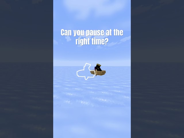 Can you pause at the right time? #minecraft #challenge #minecraftchallenge #minecraftshorts