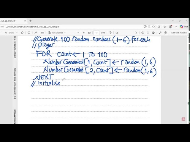 IGCSE Computer Science 0478 P2 Q10 Oct/Nov 2025 – Full Solution, Pseudocode & A Exam Strategy 💻📈