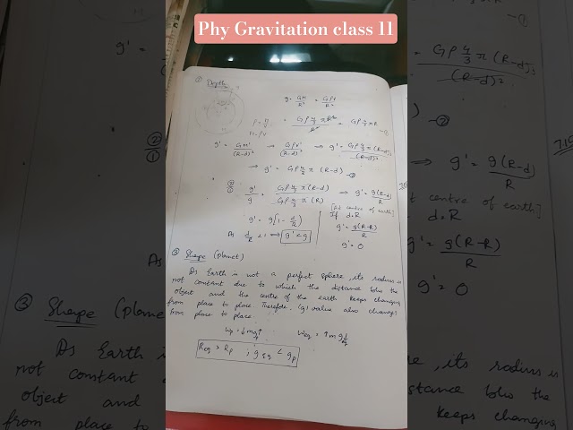 Class11 Gravitation notes #class11 #aesthetic #physics