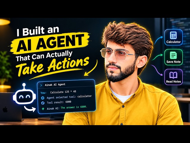 I Built an AI Agent That Can Actually Take Actions | Ainak Wala Coder | vibe coding | Python