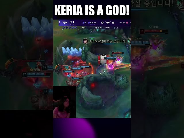 T1 INSANE TEAMFIGHT IN LCK! 😱KERIA LUX GOD! #shorts #leagueoflegends #lck #t1 #keria #t1lck
