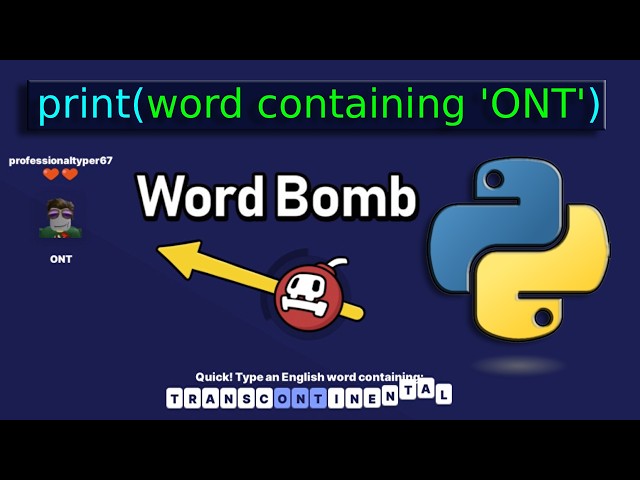 Using a PYTHON SCRIPT to WIN in Roblox Word Bomb...