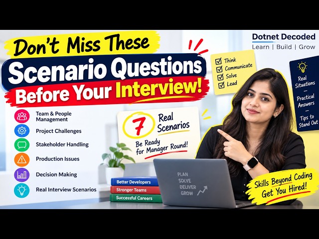 Senarion based interview question answers | 7 Real Interview Scenarios | Senior Developer Interview
