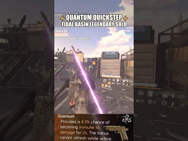 Quantum Quickstep Makes Me IMMUNE to Laser Turrets ⚡ | Tidal Basin Legendary SOLO #shorts