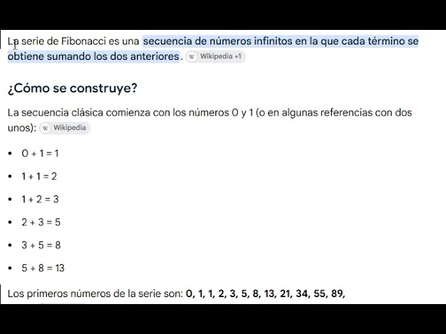 Serie fibonacci con ARDUINO