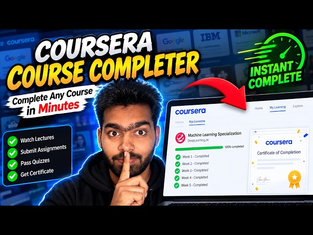 The Easiest Way to Finish Coursera Courses FAST