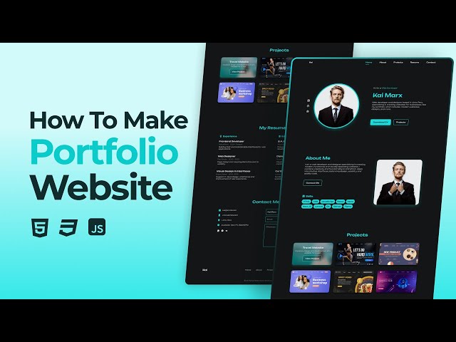 How To Make Responsive Portfolio Website Using HTML CSS JavaScript