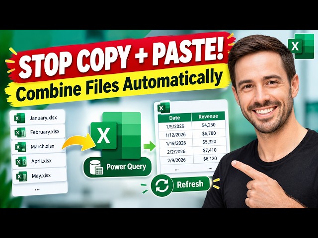 Combine Hundreds of Excel Files in One Click (Power Query)
