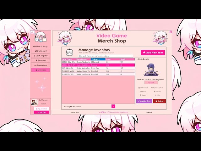 Video Game Merch Shop System (Visual Studio Vb.net)