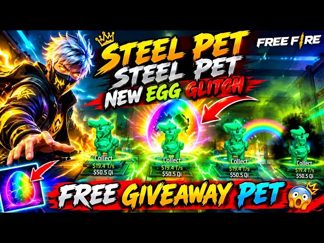 Steal a pet radioactive ☢️ dragon glitch double dragon level 96😱#freefire#fullvideo 