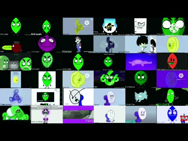 BFDI Auditions But With 36 Other Animations in Green Lowers