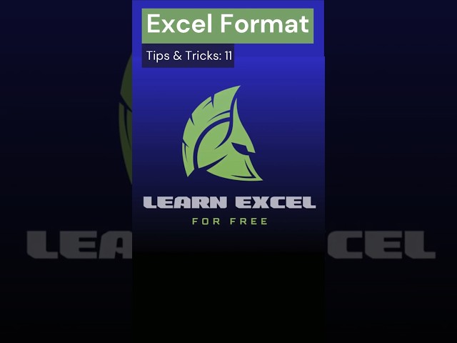 Excel Tips 11: Format #excel #excelshortcuts #tipsandtricks #tipsntricks #exceltips #exceltricks