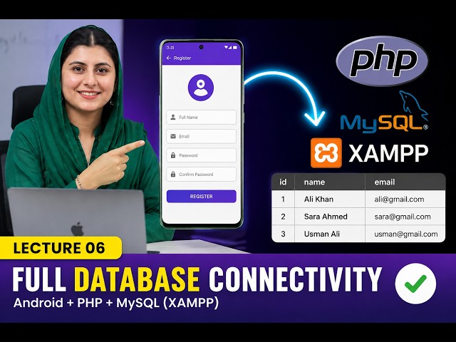 Connect Android Studio to MySQL Database Using PHP & Retrofit | Full Demo | Lecture 06