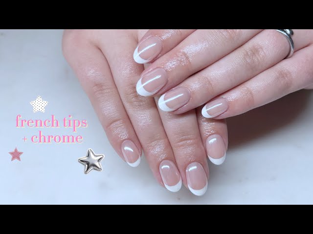 FRENCH TIP + CHROME tutorial! 