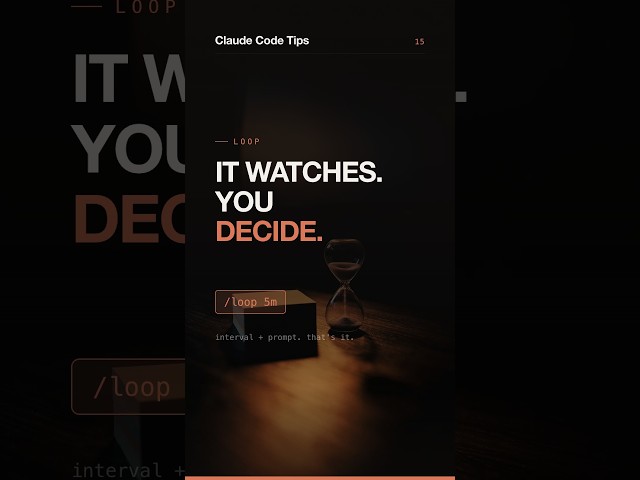 Claude checks the PR every 5 minutes. You don't. (/loop) #shorts  #claudecode #aicoding