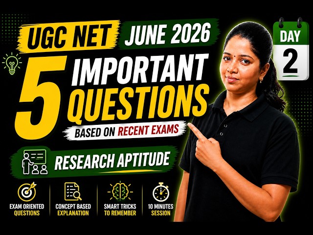 UGC NET June 2026 | 5 Most Important Questions | Research Aptitude | Day 2 | LETS CRACK NET