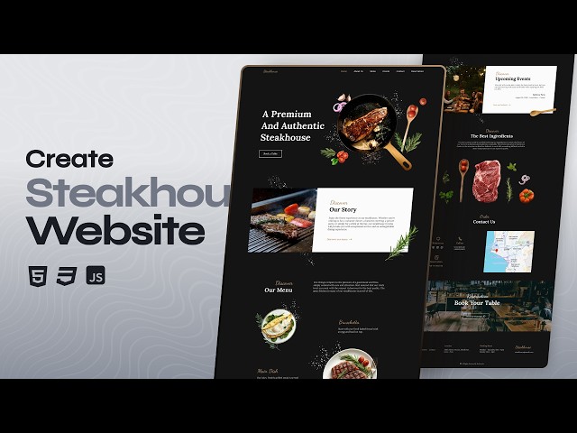 Build a Responsive Steakhouse Website From Scratch | HTML CSS JavaScript