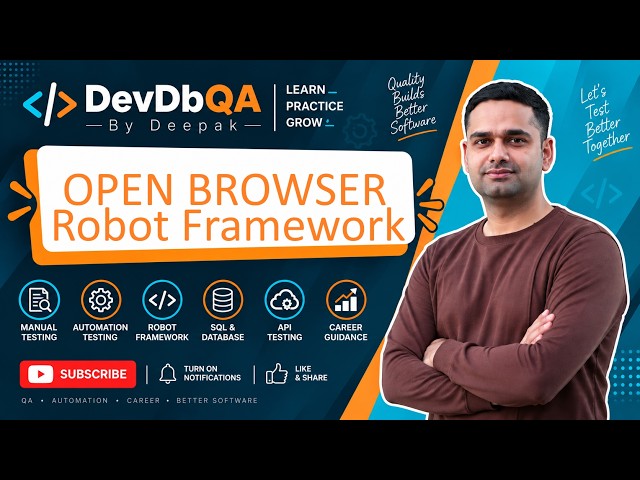 Open Browser Keyword in Robot Framework | Beginner Tutorial