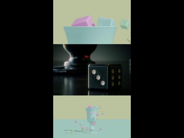 Blender 3D Cinematic Dice Rigid Body Test