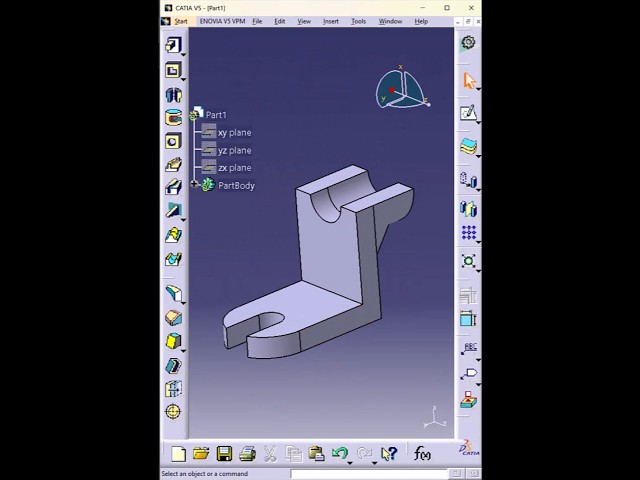 Pad, Pocket & Stiffener in CATIA V5 | Real Part Modeling #shorts