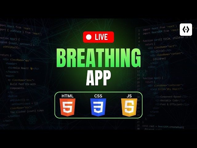Build a Breathing App with HTML, CSS & JavaScript | Beginner Project + JS Tricks Explained