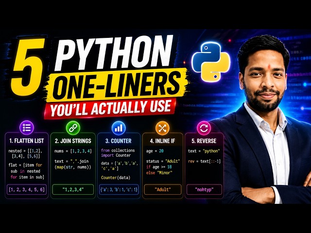 You've Been Writing Python Wrong | These 5 Tricks Prove It | Python One-Liners