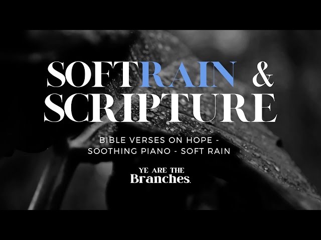 [No Ads] GET SOME REST// Bible Verses On Hope w/ Soft Rain & Piano for Sleep & Meditation 