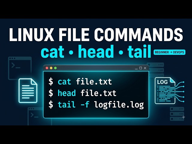 Linux File Viewing Commands for Beginners | cat, head, tail, less & more