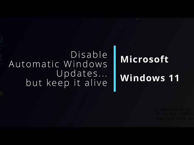 How to disable Windows from auto updating, but still allow updates - Disabling automatic updates