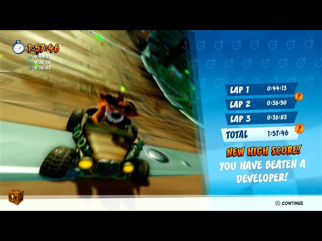 CTR:NF Dev Ghost | Thunder Struck | 1:57:46